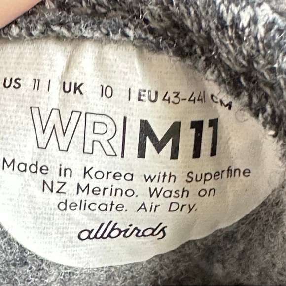 Allbirds Merino Wool Runners/Sneaker ~Men’s Size 11 - Picture 7 of 8